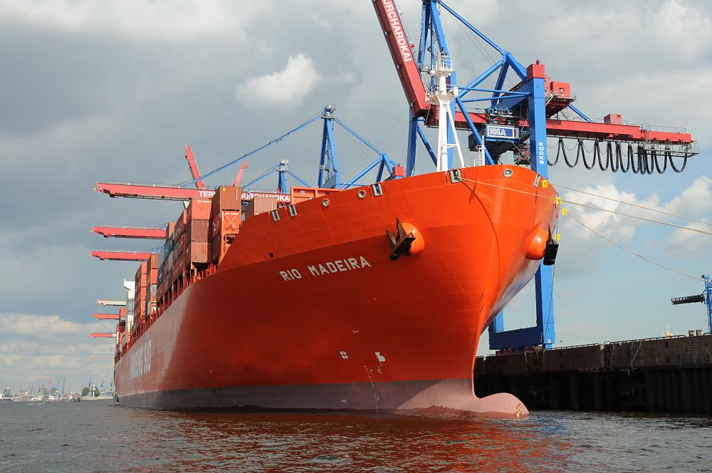 9002 Containerfrachter RIO MADEIRA Hamburg Sued Reederei | Bilder von Schiffen im Hafen Hamburg und auf der Elbe